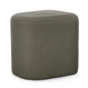 Taburet rotund verde din textil 37x44 cm Darya Bizzotto
