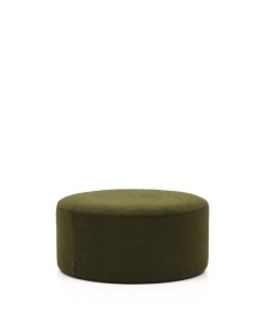 Taburet rotund verde din textil 90 cm Kaeli Kave Home
