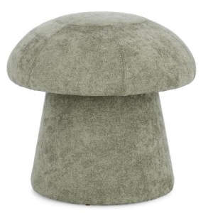 Taburet rotund verde menta din textil 40 cm Tiana Storage Bizzotto