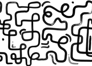 Tapet gri grafit din hartie Artzy Path Rebel Walls