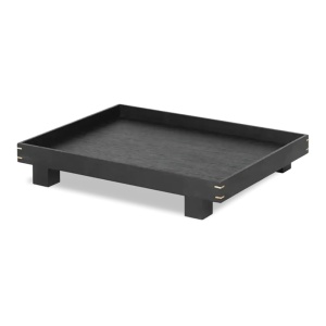 Tava dreptunghiulara neagra din lemn 28x36 cm Bon Ferm Living