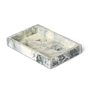 Tava dreptunghiulara verde/alb antic din fibre naturale 10x15 cm Mist Ferm Living