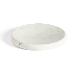 Tava rotunda alba din marmura 25 cm Obena Kave Home