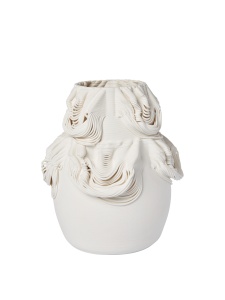Vaza alb antic din ceramica 23 cm Drisca Ferm Living