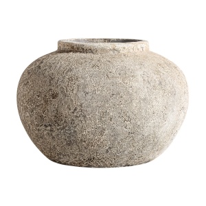 Vaza alb antic din ceramica 23 cm Feshelle Vical Home