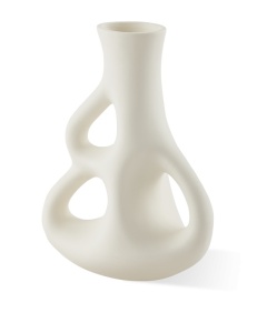 Vaza alba din ceramica 21 cm Three Ears Pols Potten
