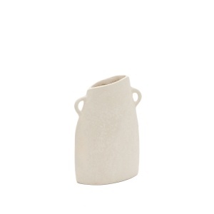 Vaza decorativa alba din hartie 27 cm Neti Kave Home