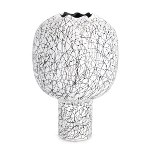 Vaza decorativa alba din metal 50 cm Raini Bizzotto