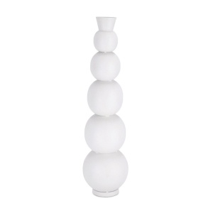 Vaza decorativa alba din metal 76 cm Ridhi Bizzotto