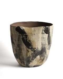 Vaza decorativa bej din ceramica 38 cm Dirva Kave Home