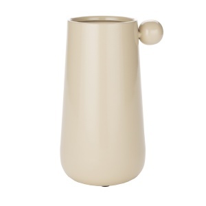 Vaza decorativa bej din metal 25 cm Dot Dutchbone