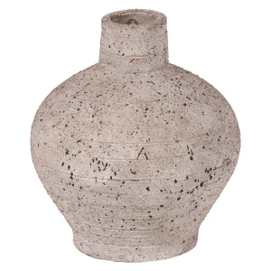 Vaza decorativa bej nisipiu din ceramica 25 cm Sive Woood