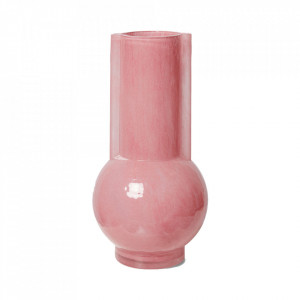 Vaza decorativa roz din ceramica 25 cm Flamingo HKliving