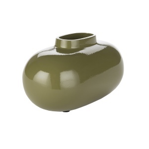 Vaza decorativa verde din metal 9 cm Droplet Dutchbone