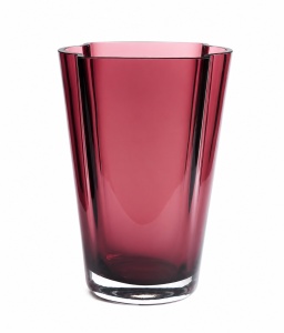 Vaza rosu burgund din sticla 35 cm Uconi Kave Home