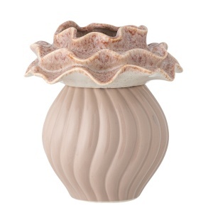 Vaza roz din ceramica 17 cm Petalia Bloomingville