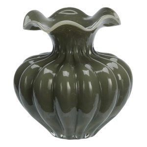 Vaza verde/gri din sticla 24 cm Bonita Madam Stoltz