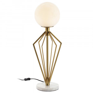 Veioza alba/aurie din metal 68 cm Kloste Thai Natura