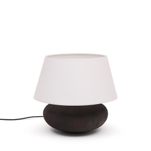 Veioza alba/neagra din metal 35 cm Nessi Kave Home