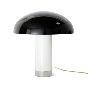 Veioza alba/neagra din plastic 49 cm Grand HKliving