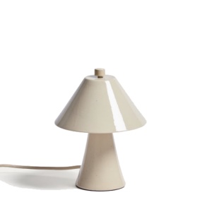 Veioza bej din ceramica 21 cm Ceren Kave Home