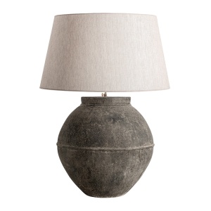 Veioza bej/neagra din ceramica 95 cm Kimberlee Vical Home