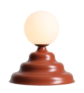 Veioza maro caramiziu/alba din metal 24 cm Fala Quiet Object
