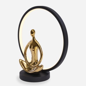 Veioza neagra/aurie din metal 33 cm Yoga Zuma Line