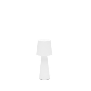 Veioza portabila alba din metal cu USB 25 cm Arenys Kave Home