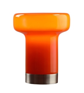 Veioza portocalie din sticla 20 cm Bonbon Quiet Object