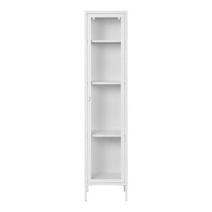 Vitrina alba din metal 180 cm Brisbane Slim House Nordic