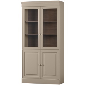 Vitrina gri din lemn 215 cm Chow Woood