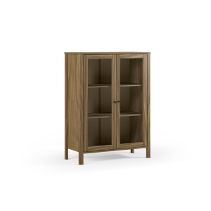 Vitrina maro din lemn 120 cm Alessandra Quiet Object