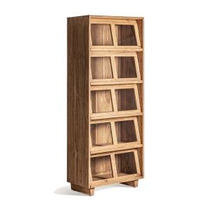 Vitrina maro din lemn 211 cm Backlyn Vical Home
