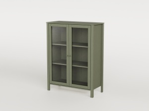 Vitrina verde din lemn 120 cm Alessandra The Home Collection