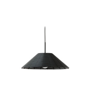 Abajur negru din fibre sintetice Saranella Kave Home