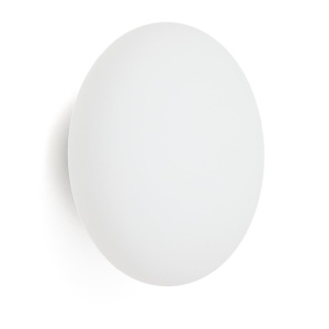 Aplica baie alba din sticla Bamila Large Nickel Kave Home