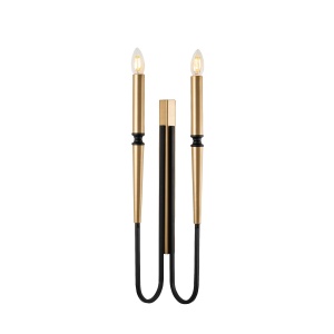 Aplica neagra din metal cu 2 becuri Lumı The Home Collection
