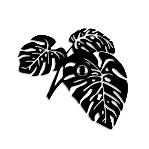 Aplica neagra din metal Leaves The Home Collection
