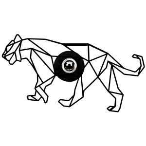 Aplica neagra din metal Panther The Home Collection