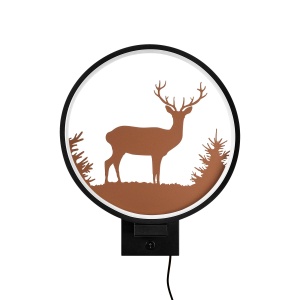 Aplica neagra/maro cupru din metal Deer The Home Collection
