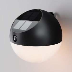 Aplica solara pentru exterior neagra/alba din metal Lactea Maytoni