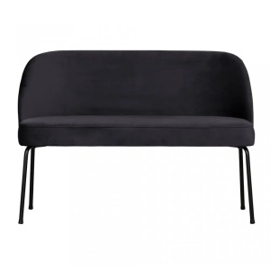 Banca albastru cerneala din catifea 120 cm Vogue Woood