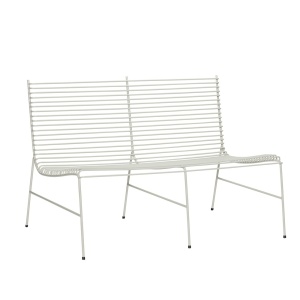 Banca exterior gri deschis din metal 122 cm String Hubsch