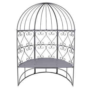Banca exterior mov/gri din metal 125 cm Belle Époque Gazebo Esschert Design