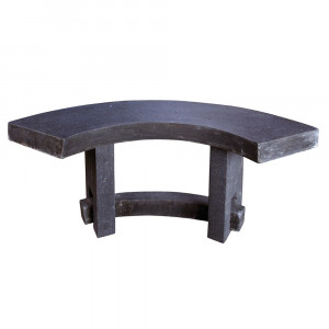 Bancheta exterior neagra din piatra 113 cm Seffoa Esschert Design