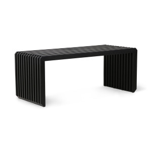 Bancheta neagra din lemn de sungkai 96 cm Teri HK Living