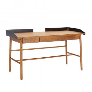 Birou maro/negru din lemn 60x151 cm Rafa Thai Natura