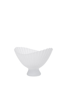 Bol decorativ alb din sticla 23x29 cm Fountain Ferm Living