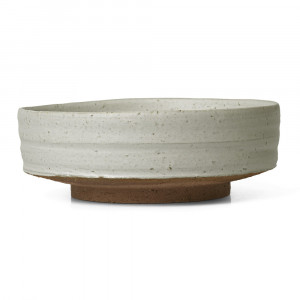 Bol decorativ alb/maro din ceramica 18 cm Serena Ferm Living
